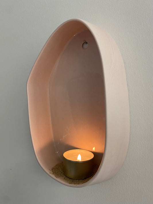 Wandlicht Porselein Lichtroze - Model Hinde