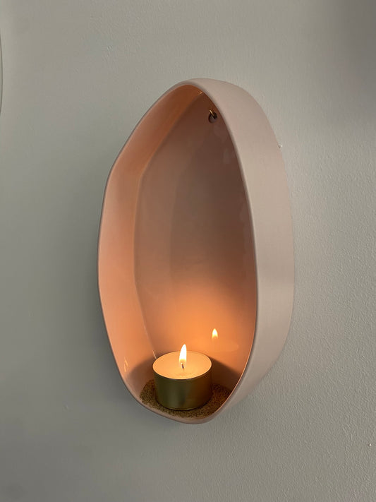 Wandlicht Porselein Lichtroze - Model Hert